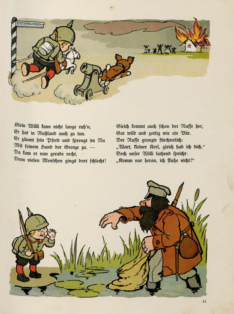 Page from Herbert Rikli's war picture book "Hurra!"