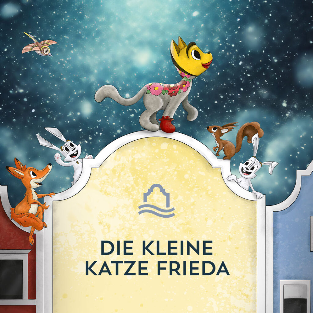 Cover Wintergeschichte "Katze Frieda" der Stadt Schärding